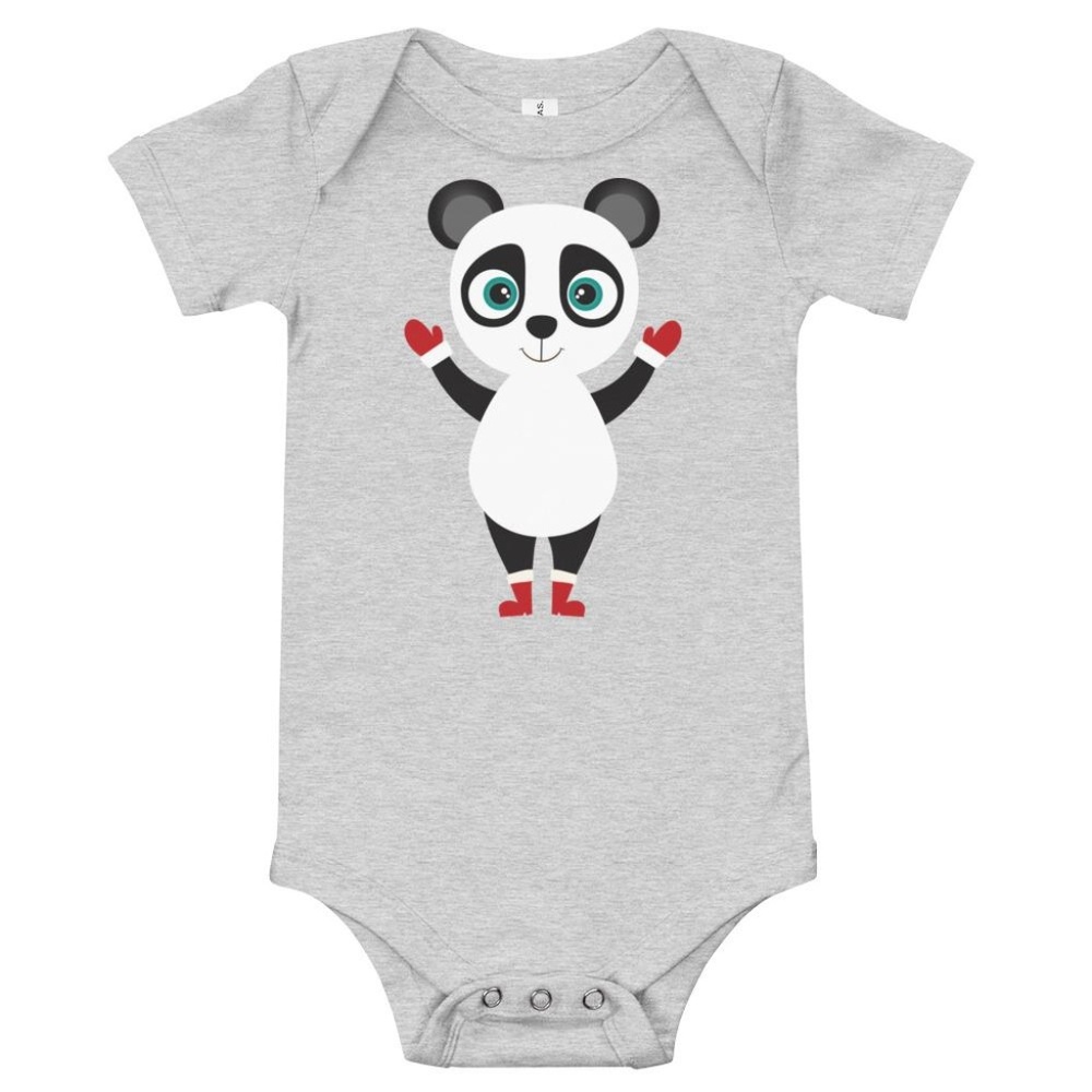 Kritter Christmas Panda Baby Bodysuit